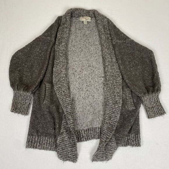 Vintage 90s Grey Cowl Neck Nuggets Cardigan Sweater Size Large - Picture 3 of 10